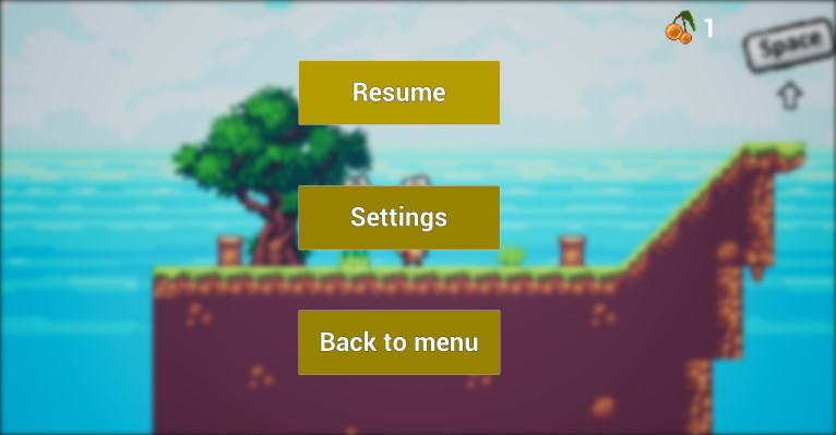 Menu en jeu